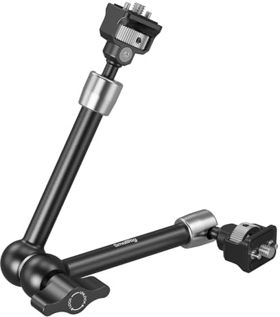 SMALLRIG 11'' Magic Arm mit 1/4"-20 Schrauben und Gefederten Stiften, 1,5kg Tragkraft, 360° Doppelkugelkopf, Rutschfestes Design für Kameras/Leuchten/Monitore/Mikrofone/Telefone – 5309