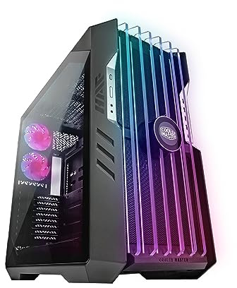 Cooler Master HAF 700 EVO E-ATX High Airflow PC-Gehäuse mit atmungsaktiver TG-Frontblende, 200-mm-Sickleflow-ARGB-Lüftern Titangrau Big-Tower