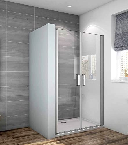 Aica Sanitär Duschtür 120cm Nischentür Duschabtrennung Dusche ESG Glas H185cm