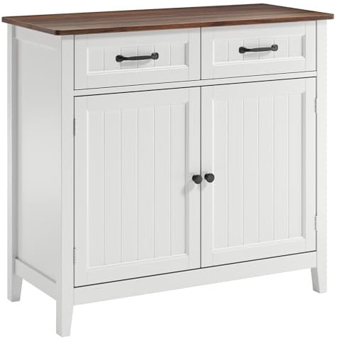 Bealife Küchen-Sideboard, Buffet-Schrank mit 2 Schubladen und 2 Türen, Küchenschrank mit Arbeitsplatte für Wohnzimmer, Esszimmer und Küche