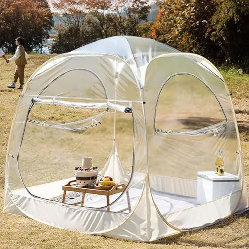 Klares Blasenzelt für Gartenpavillons, tragbares transparentes Iglu-Sternzelt, wetterfest & kältefest, Campingunterstand, Pop-Up-Design