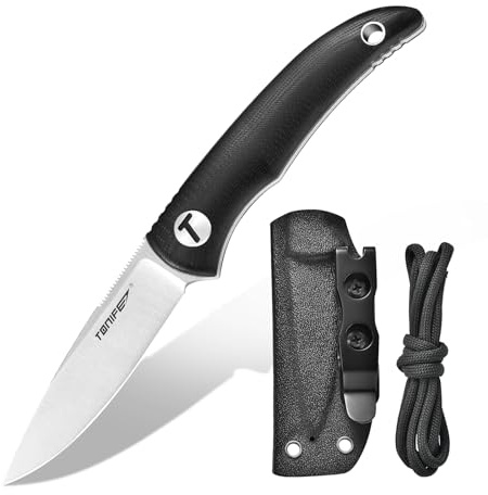 TONIFE Nova Neck Knife mit Scheide Lanyard und Clip, 68mm Feststehendes Klinge Kleine Hals Messer Neck Knife für Outdoor Edc