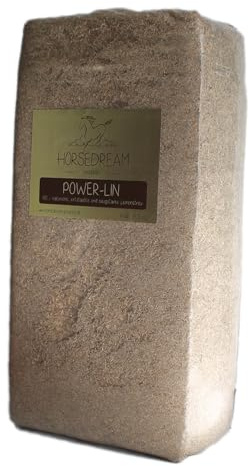HORSEDREAM Power-LIN Leinenstroh Einstreu (19 kg 1 Ballen) – staubarm, hohe Saugkraft – für Pferde, Hühner, Kaninchen und Kleintiere