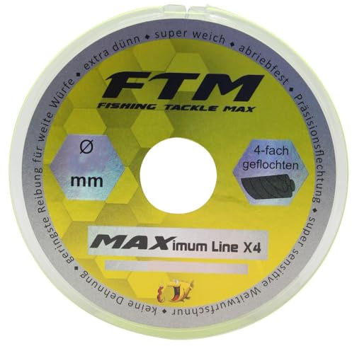 FTM Schnur Maximum X4-150m geflochtene Angelschnur