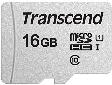 Transcend 16GB microSD-Karte (USD300S), 95 MB/s, UHS-I U1 C10 mit Adapter | microSDHC-Speicherkarte für Smartphones, Tablets und Digitalkameras