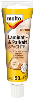 Molto Laminat- und Parkettspachtel, Zum Ausbessern von Löchern und Kratzern in Laminat-und Parkettböden, Eiche hell, 50 ml