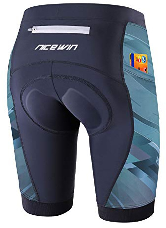 NICEWIN Radlerhose Damen mit Sitzpolster 4D Gepolstert Fahrradhose kurz Sporthose Atmungsaktive Schnell Trocknende Stoßfeste Radlershorts Damen