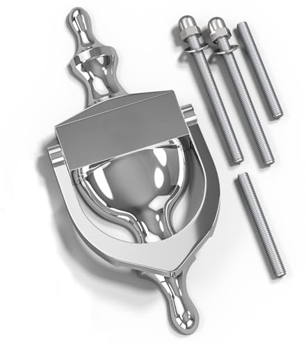 Bwintech 1 Pcs poliertes Chrom Zinklegierung Türklopfer, klassische viktorianische Urne Türklopfer für vordere Außentür