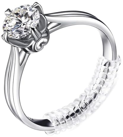 Anpro Ring Größenverstellung Set von 15 mit 3 Größen transparent Ringmaß angepasst Passform für lose Ringe (2 mm/3 mm) Set of 15