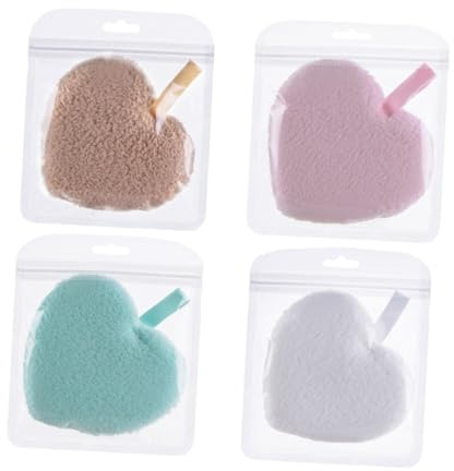 NOLITOY 4 für Gesicht Exfolierend und Ölentfernend Wiederverwendbare aus Schwamm Make Up Entferner Pads für Reisen und Business Trips