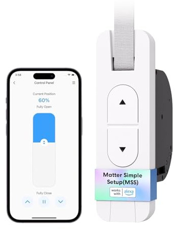 Meross Matter Rolladen Gurtwickler Elektrisch Unterputz (max. 45 kg, 6 m²), Smart Home Rolladenantrieb mit Zeitautomatik und Sprachsteuerung, kompatibel mit Apple HomeKit, Alexa, Google Home