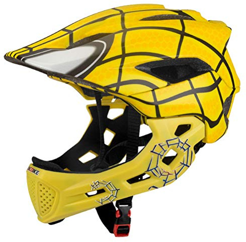 Integralhelm für Kinder mit abnehmbarem Kinnschutz, leicht, verstellbar, für Kleinkinder und Kinder, Integralhelm für Mountainbike, Skateboard, Roller, Schutzausrüstung (Grau)