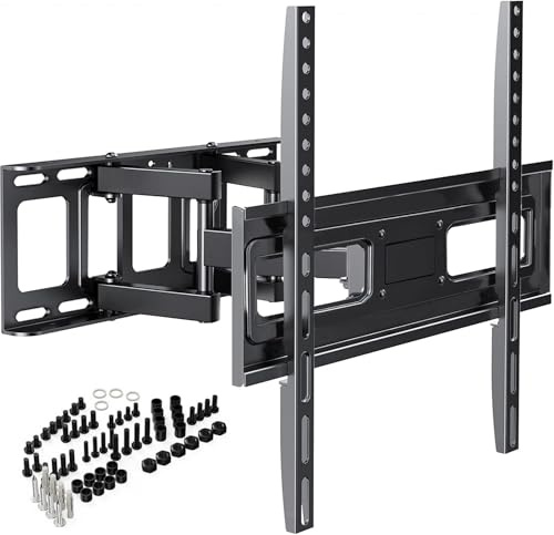 TV Wandhalterung für 32-65 Zoll Bildschirme VESA 100x100 bis 400x400mm Schwenkbare Neigbare und Ausfahren für LED, OLED, Flach & Curved Wandhalter Fernsehers - Max Last 40 kg