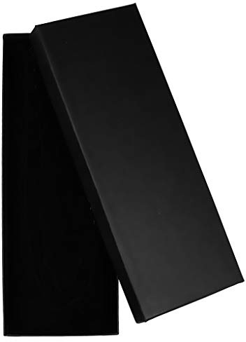 Autiga Geschenkschachtel Schmuckschachtel Geschenkbox Ring Schmucketuis Karton schwarz 220 x 80 x 27 mm 1er Pack