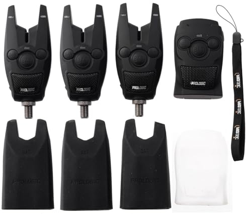 Prologic BAT+ Bite Alarm Blue Set 3+1-3 Bissanzeiger + 1 Receiver zum Angeln auf Karpfen, Karpfenbissanzeiger zum Karpfenangeln