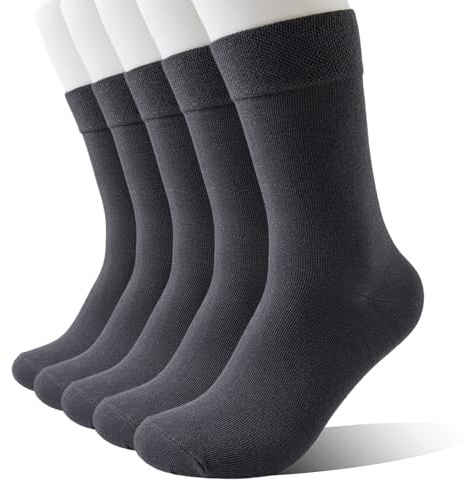 Wamicu Herren Socken 5er/9er Pack– Atmungsaktive Dünne Baumwollsocken | Bequeme Crew Business Socken für Männer, Größe 39-42/43-46/46-50