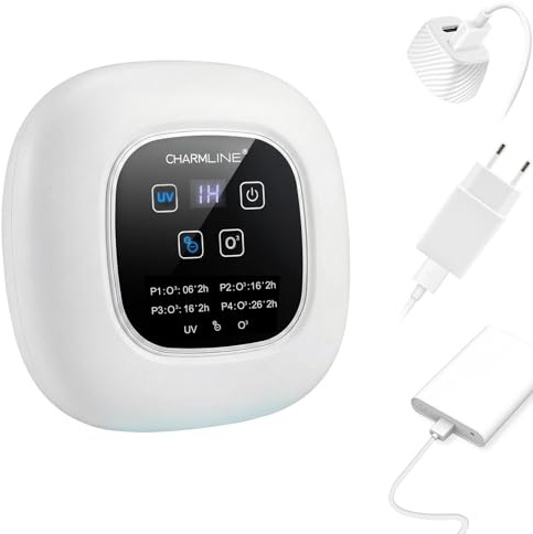 Charmline 3-in-1 tragbarer Luftreiniger mit Duftfunktion – entfernt schnell Tier- und Rauchgerüche, bringt frische Luft in kleine Räume zurück und kann über Steckdose oder Powerbank betrieben werden