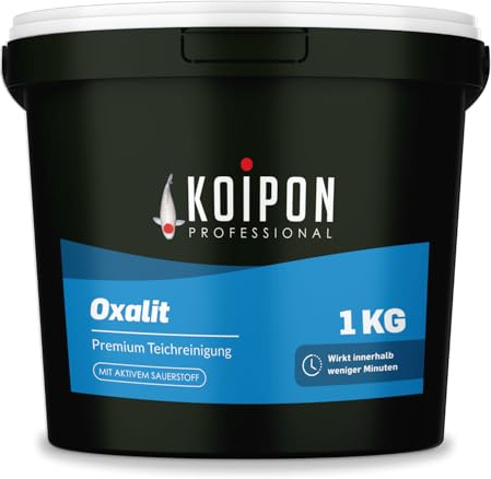 KOIPON Oxalit 1 kg Teichschlammentferner zur Teich Reinigung von Laub, Teich Schlamm und Ablagerungen wirkt innerhalb weniger Minuten mit Sauerstoff