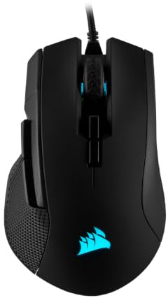 Corsair IRONCLAW RGB Wired FPS/MOBA Gaming-Maus - Schwarz | 18.000 DPI, 7 Programmierbare Tasten, Designed Für Große Hände, iCUE Kompatibel, PC, Mac, PS5, PS4, Xbox