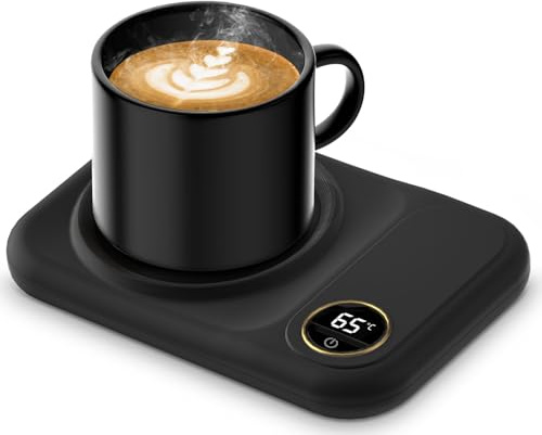 Zonopy USB Elektrischer Kaffeewärmer Kaffetasse Warmhaltend, 3 Temperaturstufen 45°C / 55°C / 65°C – USB-Elektrogetränkewärmer für Kaffee