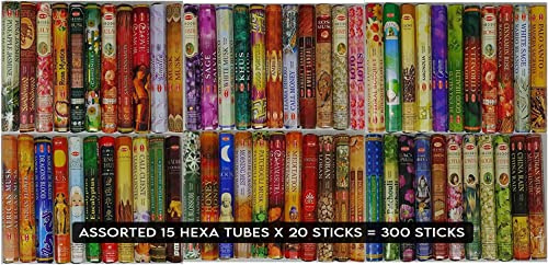Hem Räucherstäbchen, sortiert, 15 Schachteln, 300 Stück