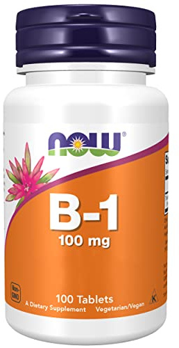 Now Foods, B-1, 100mg, 100 vegane Tabletten, Laborgeprüft, Vitamin B1, Thiamin, Glutenfrei, Sojafrei, Vegetarisch