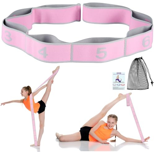 Triitech Gymnastik-Stretchband für Kinder, Stretching-Gurt mit Schlaufen, Widerstandsbänder für Trainer beim Gymnastiktraining, Yoga, Latein