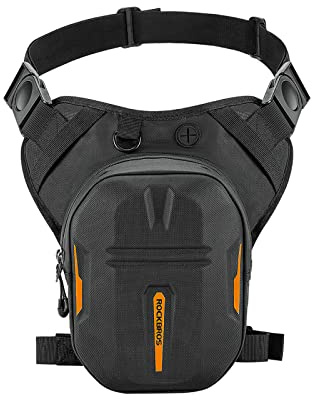 ROCKBROS Tankrucksack Motorrad Wasserdicht Magnet Tanktasche Motorrad Beintasche Oberschenkeltasche mit Schultertragegurt Schwarz