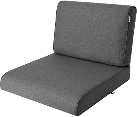 PillowPrim, Stulhkissen, Kissen für Rattansessel, Outdoor, Auflage, Palettenkissen, Sitzkissen, Rattanmöbel, Graphite, 50 x 50 cm