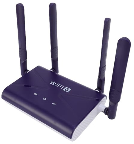 Jectse WiFi 6 Router, 4G/5G CPE LTE 300 Mbit/s, 802.11b G N, Drahtloser Router mit SIM -Kartensteckplatz, 4 Antennen, Unterstützt Bis zu 32 Geräte, Easy Setup