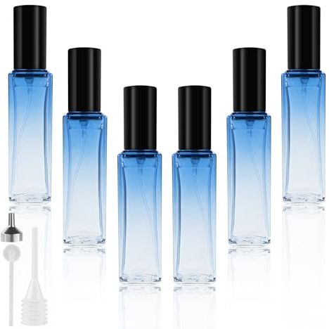 LOPHE Parfümzerstäuber 10ml, 6 Stück mini Parfum Zerstäuber Für Unterwegs, Portable Parfümzerstäuber Nachfüllbar Leer, Zerstäuber Parfüm Sprühflasche, Perfume Sprayer für Reise Männer und Frauen