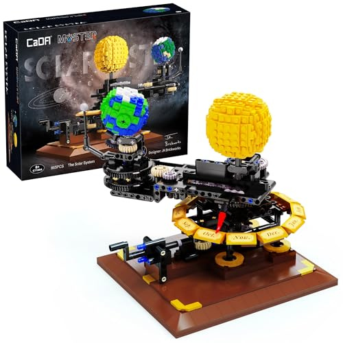 CaDA Klemmbaustein C71004W Technik Sonnensystem Set, 865 Teile Master Bausteine, in luxuriöser Originalverpackung