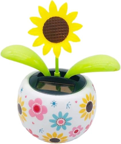 Niedliche Sonnenblume, solarbetriebene tanzende Blumen, schwingende Blume, schwingende Solarenergie, Klappe, Blumen-Dekor, Geschenk, Auto, Zuhause, Schreibtisch, Solar-Strom-Kits