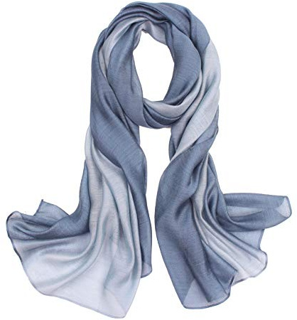Sawekin Damen Schal Stola Halstuch Sommerschals Farbverlauf Stola Für Abendkleid Festlich Hochzeit Braut Seidenschal/Baumwolle Schal Ganzjährig