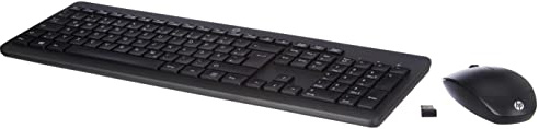 HP 230 Wireless Tastatur und Maus Set – Kabellose 2,4GHz Verbindung, QWERTZ Deutsches Layout, leise & komfortabel, bis zu 16 Monate Akkulaufzeit, USB-Empfänger – Schwarz