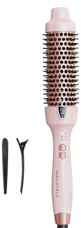 Wavytalk Thermobürste, Thermal Brush 38mm Ionische Lockenbürste erhitzt zur Erzeugung natürlicher Locken, Heiße Rundbürste für glatteres Aussehen, EU-Plug Dual-Spannung.