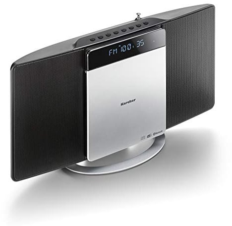 Karcher MC 6580D Kompaktanlage (mit CD Player, vertikale Stereoanlage, Bluetooth und Wecker, UKW und DAB+ Radio, Senderspeicher, MP3-Wiedergabe via USB) schwarz
