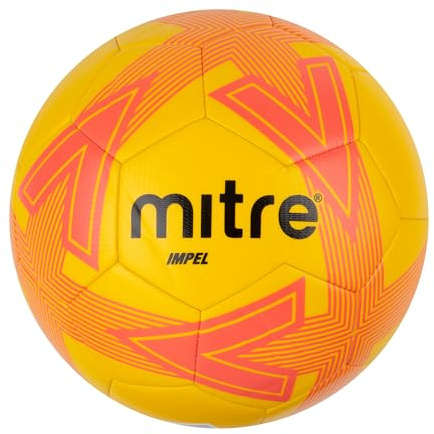 Mitre Impel L30P Fußball | Extrem trsapazierfähig | formbeständig Fußball, Gelb/Orange, 5
