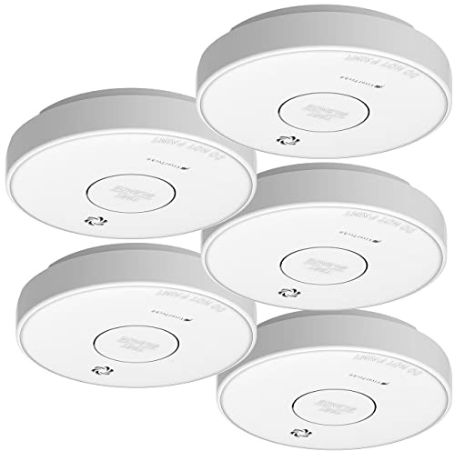 VisorTech Rauchmelder vernetzbar: 5er-Set drahtlos vernetzbare Funk-Rauchwarnmelder, 85 dB (Rauchmelder Funkvernetzbare, Funkgesteuerte, Rauch)