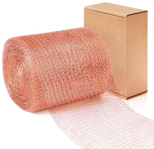 Gaeymy Schneckenschutz 6m, Kupferdraht Gegen Schnecken Hochbeet 12.7cm Breite, Kupferband Schneckenzaun Metall, Kupfernetz Zaun Anti Nacktschnecken Abwehr, Doppelschicht Schneckenabwehr Kupferzaun