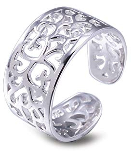 VIKI LYNN Verstellbarer Zehenring für Damen Vintage-Design Geschenk für Frauen