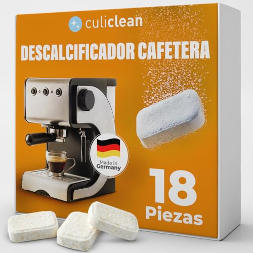 culiclean Entkalkungstabletten, Made in Germany, 18 Stück | Entkalker Kaffeemaschine, Kalkentferner, Ohne Rückstände, Lebensmittelsicher, Universell einsetzbar