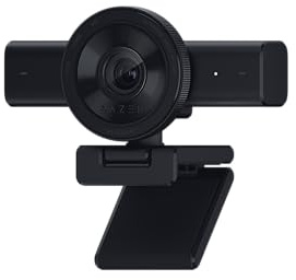 Razer Kiyo V2 – 4K 30FPS Webcam und KI-gestützter Bildausrichtung - 1080p 60FPS, integrierte Abdeckung, HDR, Ultraweitwinkelobjektiv, kompatibel mit MS Teams, Zoom und Google Meet | Schwarz