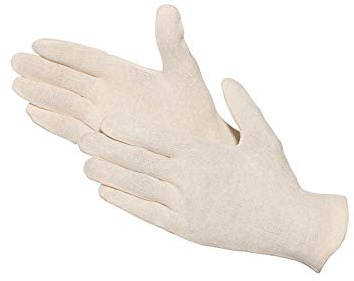 Jah Baumwollhandschuh Standard natur – waschbar & lebensmittelgeeignet – für Lebensmittelhandling, Verpackung & Service