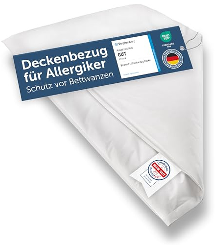Blumtal® Milbenbezug Decke 100x135 cm - Oeko-TEX zertifizierte Allergiker Bettwäsche 100x135 cm - Milbenbezug für Decken - Encasing Bettwäsche