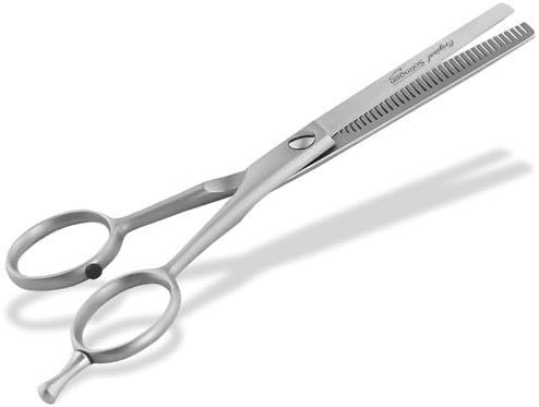 Modellierschere aus Solingen Effilierschere Haarschere Made in Germany | Friseurschere mit einseitiger Zahnung Schere aus hochwertigem rostfreiem Edelstahl für einen perfekten Haarschnitt 13,97 cm