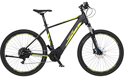 Fischer E-Bike MTB MONTIS 5.0i Elektrofahrrad für Damen und Herren | RH 51 cm | E Bike mit Mittelmotor 50 Nm | 36 V Akku im Rahmen, Schiefergrau Matt, 29 Zoll