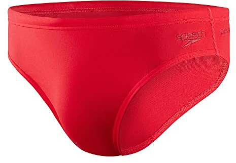 Speedo Herren Endurance+ Badehose 7 cm | Chlorbeständig | Recyceltes Material | Schwimmen Fitness | Training Schwimmbekleidung, Fed Red, 32