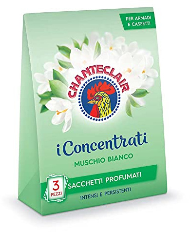 Chanteclair - I Concentrati, Duftbeutel, weißer Moschus, für Schränke, Schubladen und Koffer, intensiver und anhaltender Duft