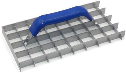DEWEPRO Gitter-Rabot (Gitterrabot) - Putzhobel - Putzglätter - Gitterweite: 30x30mm - Abmessung: 285x145mm - Schleifraspel